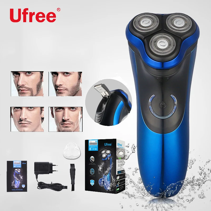 Ufree Мужская электрическая бритва для мытья всего тела перезаряжаемая 3D бритья