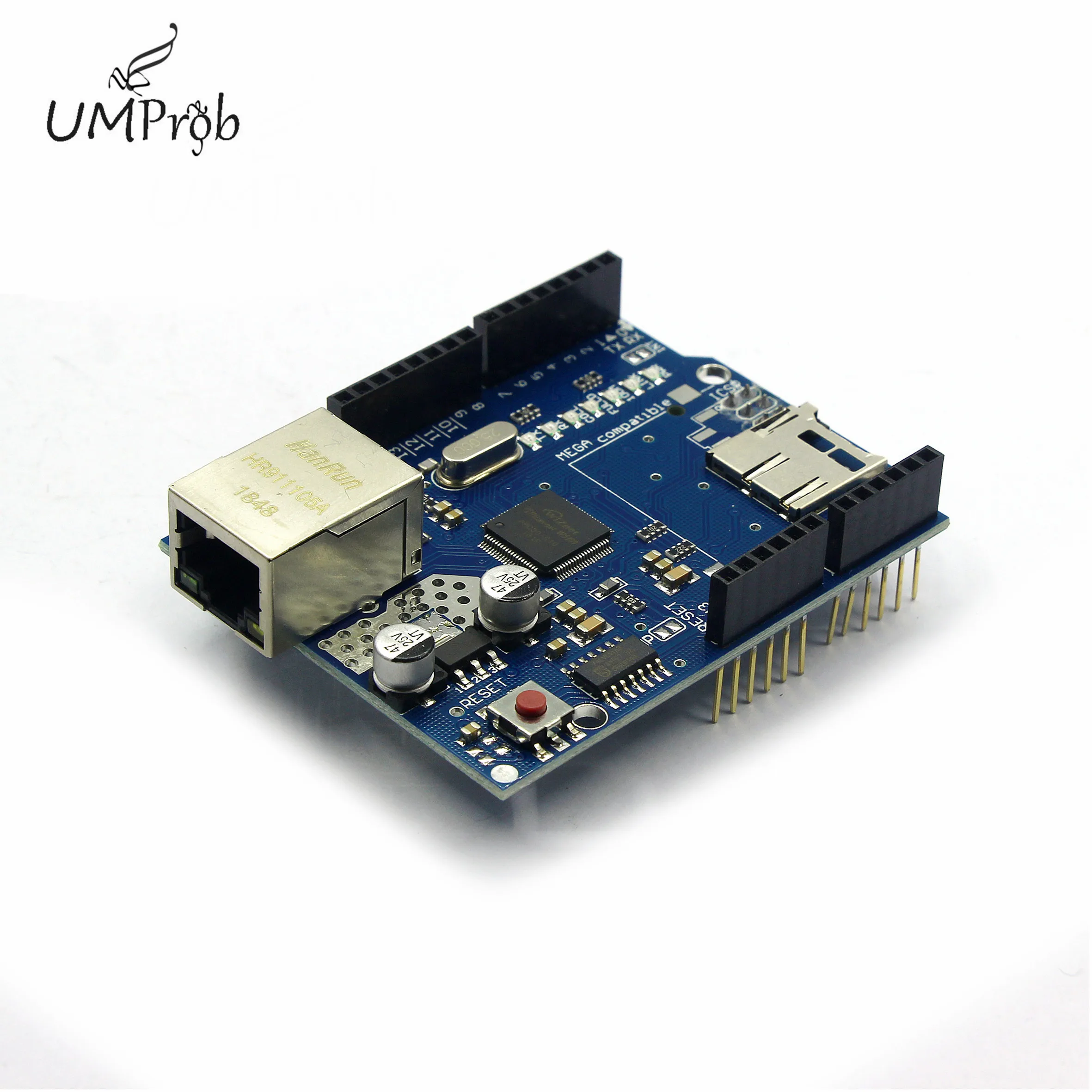 Щит Ethernet W5100 Для arduino Mega 2560 UNO R3 макетная плата|Интегральные схемы| |