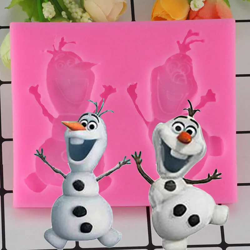 

Mujiang DIY Cartoon Olaf Silicone Cake Baking Mold Christmas Fondant Cake Decorating Tools Chocolate Candy Gumpaste Moulds