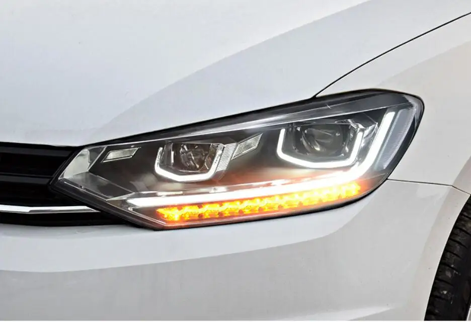 2 шт. передний фонарь бампера автомобиля Turan L головной свет 2016~2018 года с LED-подсветкой дневного хода, аксессуары, фары HID-ксенонового фронтального тумана.