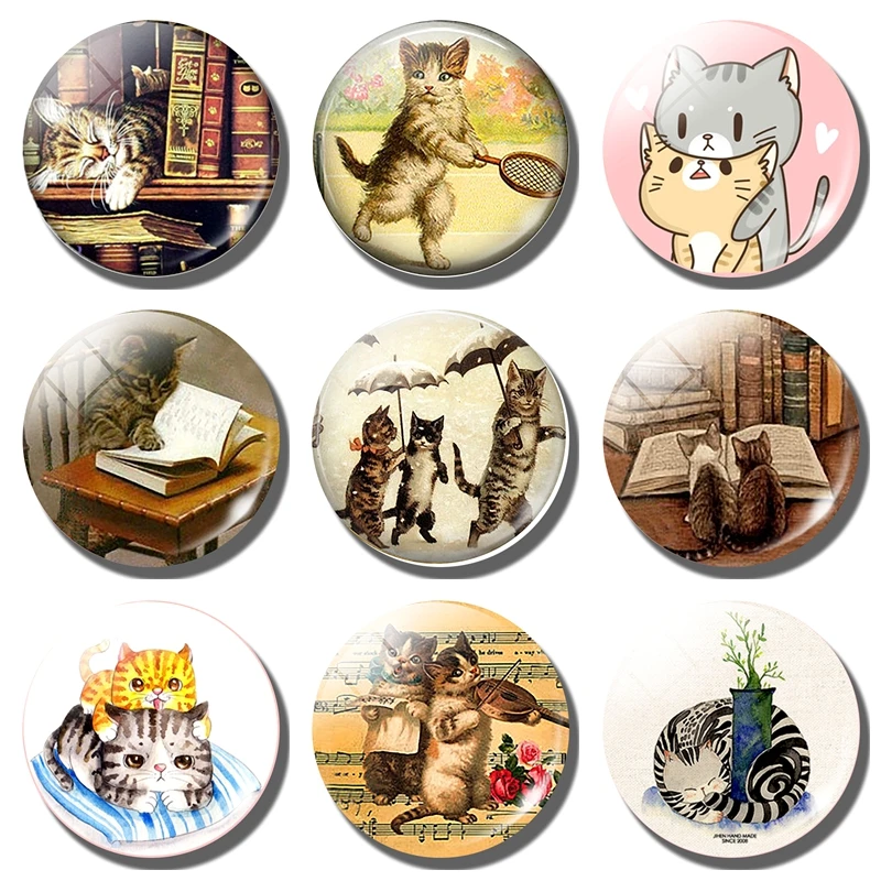 Милые магниты на холодильник в виде кошки для детей 30 мм милые декоративные