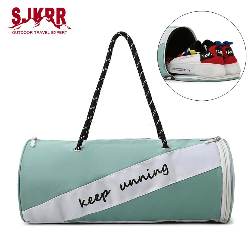 

S.IKRR New Waterproof Training Gym Bag Travel Swimming Handbag Large Capacity Dry Wet Separation Sport Bag For Women Shoulder