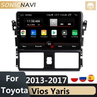 car radio for toyota vios yaris 2013 2017 android10 0 bluetooth mp5 player gps 64g 4g wifi link 10 1inch car stereo receiver
