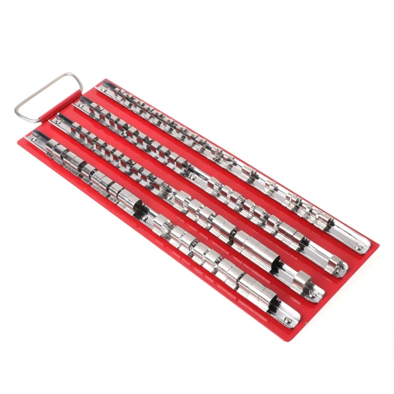 

80pcs/40pcs Socket Tray Rack 1/4", 3/8", 1/2" inch Snap Rail Tool Set Organizer Dropshipping