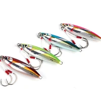 40g 100g lure quality slow jigging lures lead fish with double hooks slow jigs saltwater for fishing lure feeder fish tackle