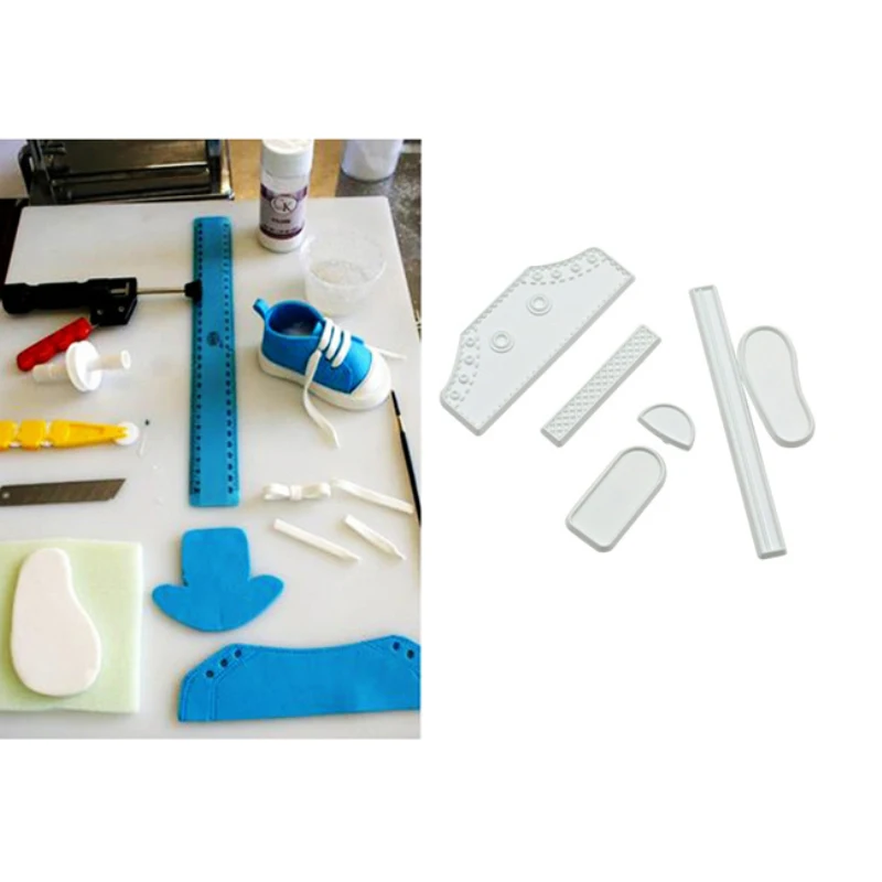 3D детская обувь Пластиковая форма для торта помадки мыла кроссовок инструменты