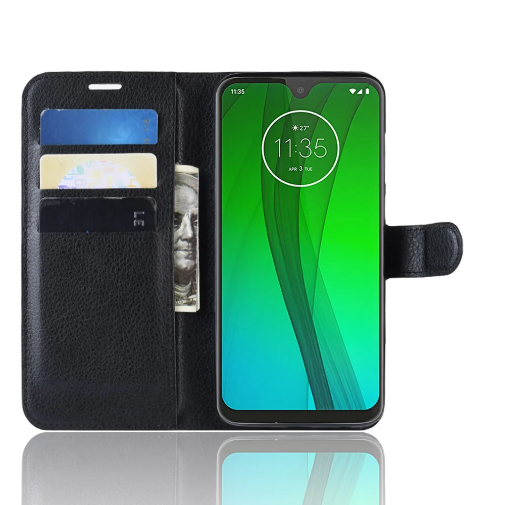 Чехол для Motorola Moto G7 Plus кошелек из искусственной кожи с держателем карт чехол G 7