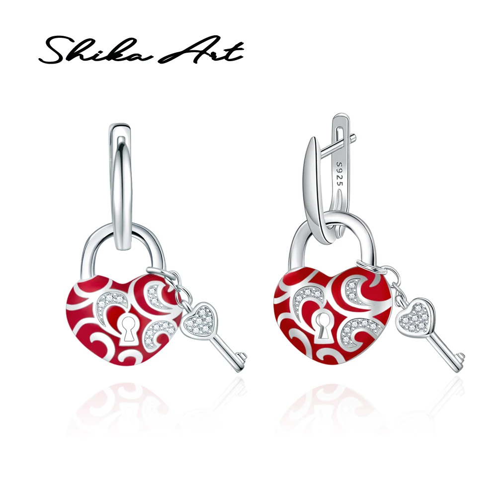 Женский ювелирный набор SHIKA ART кольцо с подвеской и эмалью из стерлингового