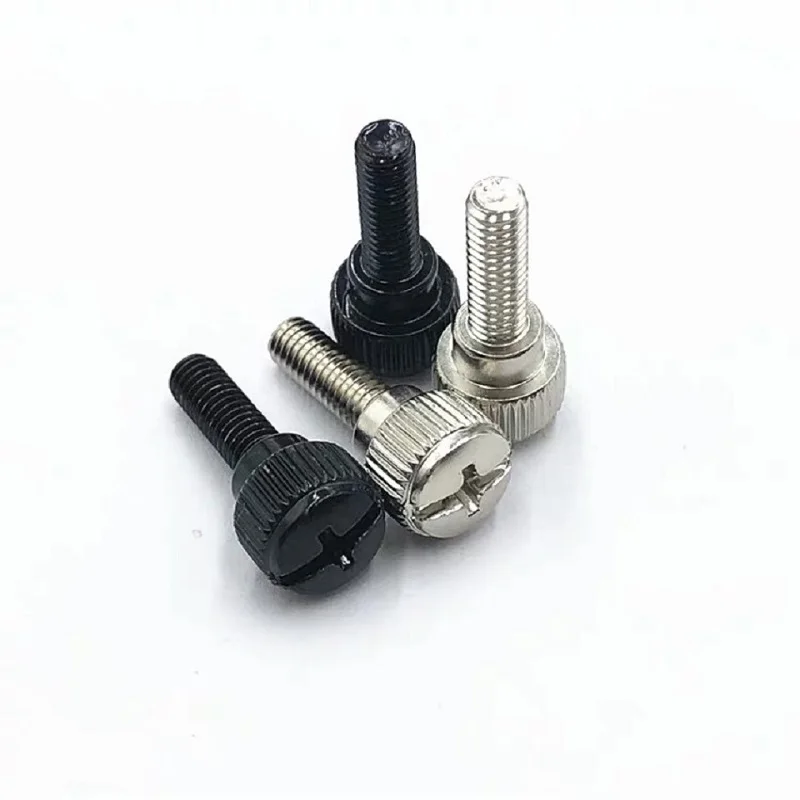 

100PCS 6#-32*6 Thread Teeth Computer PC Case Cooling Fan Toolless Adjustment Screw Thumbscrews Thumb Screw M3.5