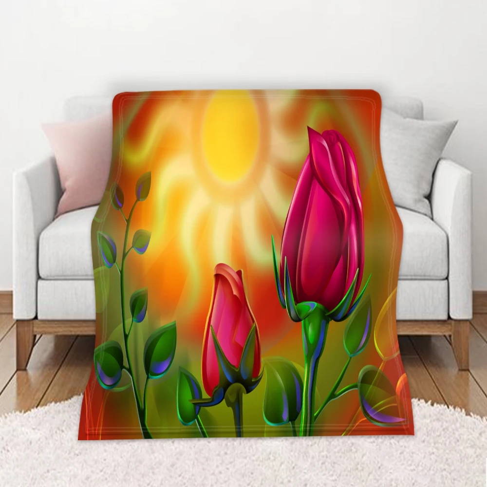 Модное Стильное 3D покрывало с розами модное романтическое летнее цветком для