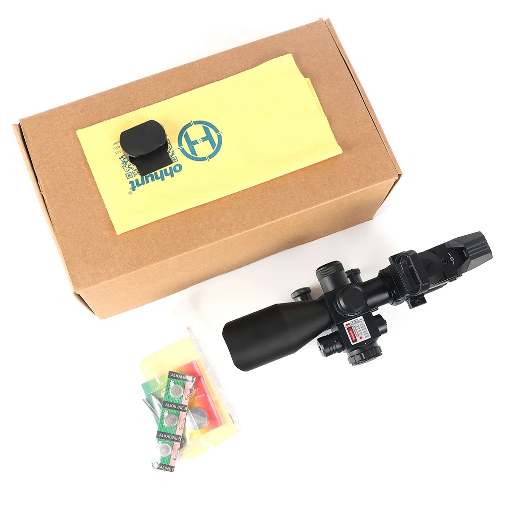 Ohhunt 2 5-10x40 тактическая оптика Mil Dot с подсветкой сетка комбо прицел охотничий 4