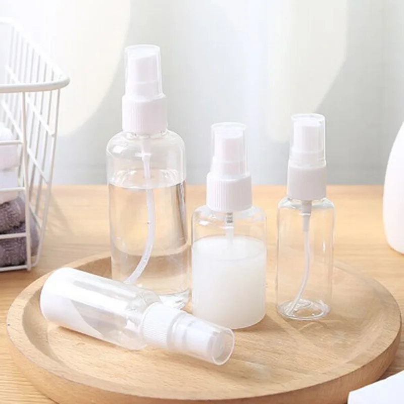 Распыление спирта бутылка пластиковая прозрачная пустая спрей портативная