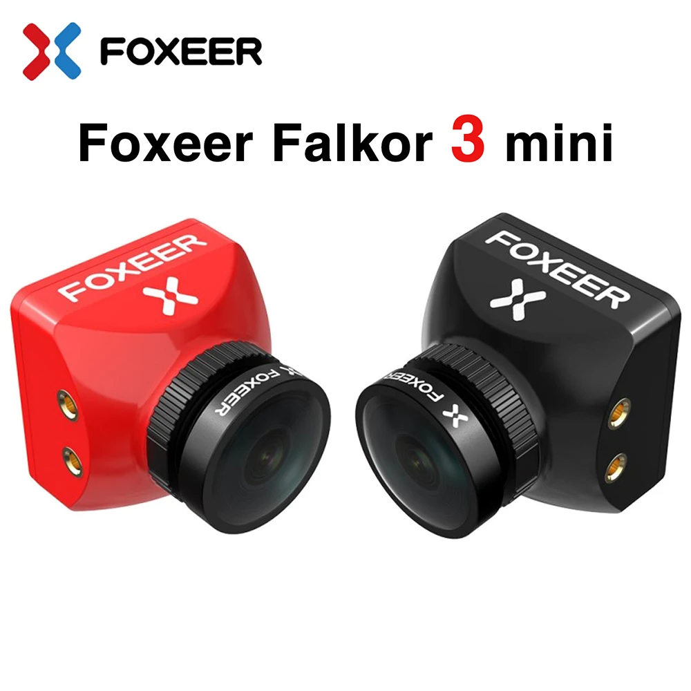 Foxeer-c&aacute;mara FPV conmutable Falkor 3 Mini 1200TVL StarLight 0.0001Lux Global WDR, baja latencia de lente de 1,7mm, 4:3/16:9 PAL/NTSC-0