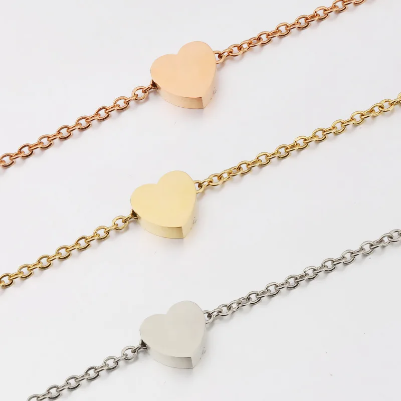 Минималистичные сексуальные браслеты в форме сердца из нержавеющей стали