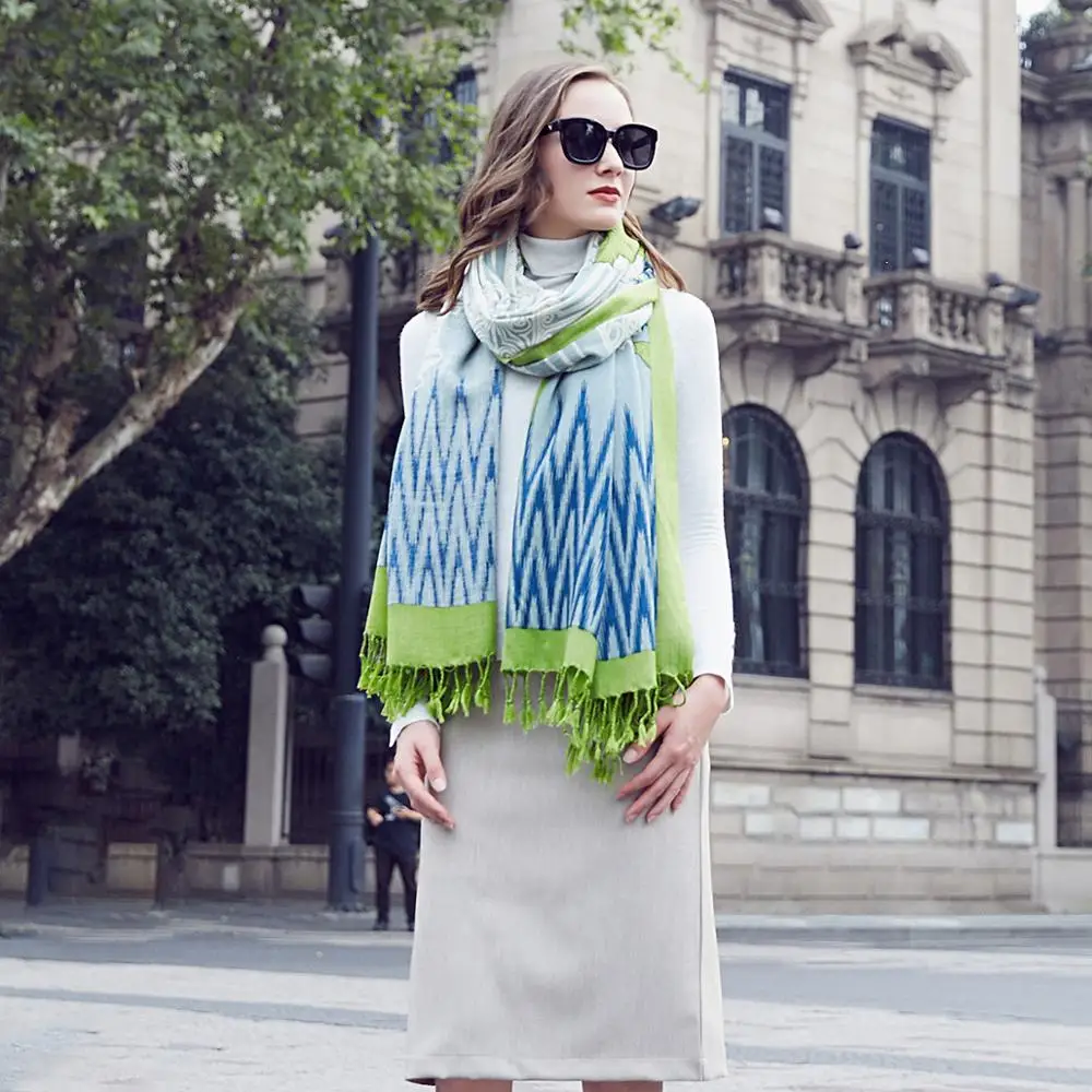 Шерстяные женские шарфы палантины элегантная теплая шаль из карфа бандана шарф