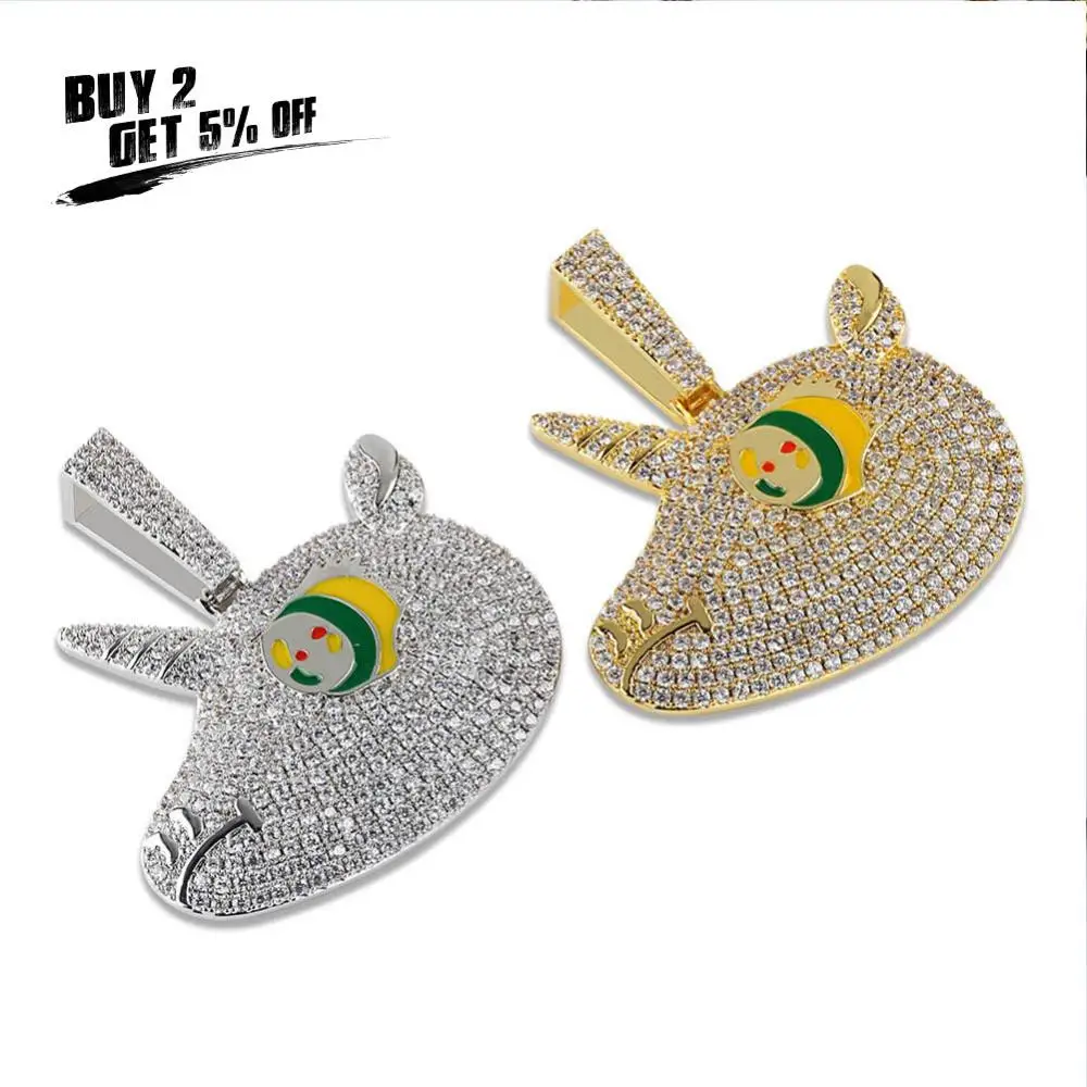 AAA льдом цепи модные единорог кулон 6ix9ine кубический циркон кулоны из нержавеющей