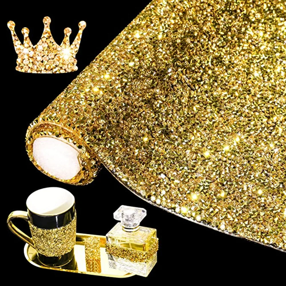 

Crystal Bling Rhinestone Sticker DIY Home Decor Crystal Stickers Self-Adhesive Car Decora Glitter For Arts Crafts Phone Decor
