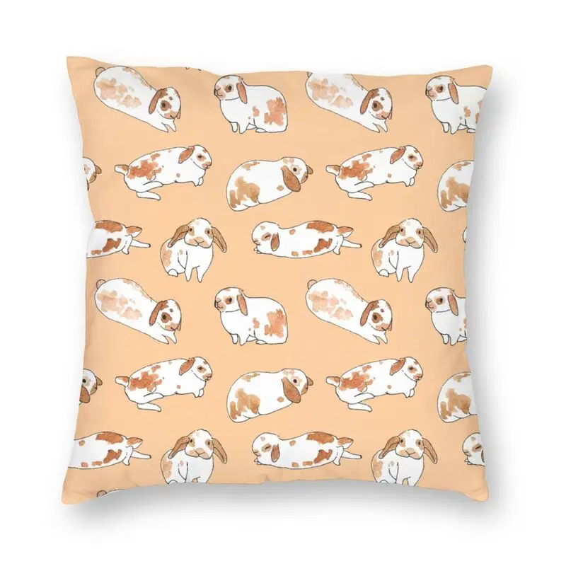

Cool Chestnut Rabbit Pillow Case Home Decor 3D Double-sided Printing Cute Bunny Cushion Cover for Sofa