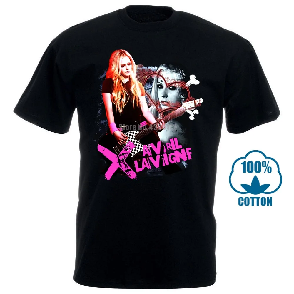 Рок & роллман Avril Lavigne футболка рок группа H395 мужские Высокое качество печатных