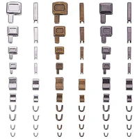 24set metal zipper repair kit insertion pin zipper top stop accessories plug for bag coat jacket zipper head sliders retainer