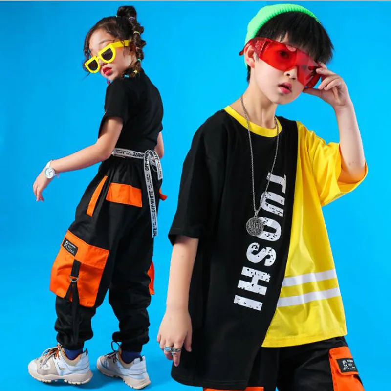 Детские свободные джазовые танцевальные костюмы для девочек и мальчиков одежда