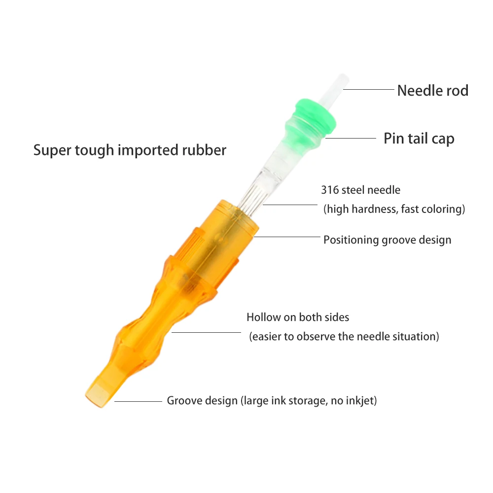 

20Pcs Cartridge Tattoo Needles Permanent Makeup Needles for Tattoo Pen Eyebrow Tattoo Needle RM/M1 1/3/5/7/9/11/14RL Tattoo Tool