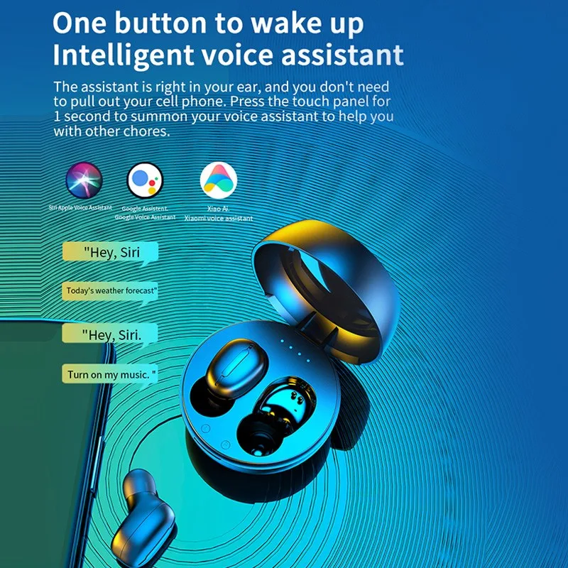 

LB S8 TWS True Wireless Bluetooth Earphone 9D Stereo Headsets Waterproof Sports Earbuds With Charging Box & Microphone