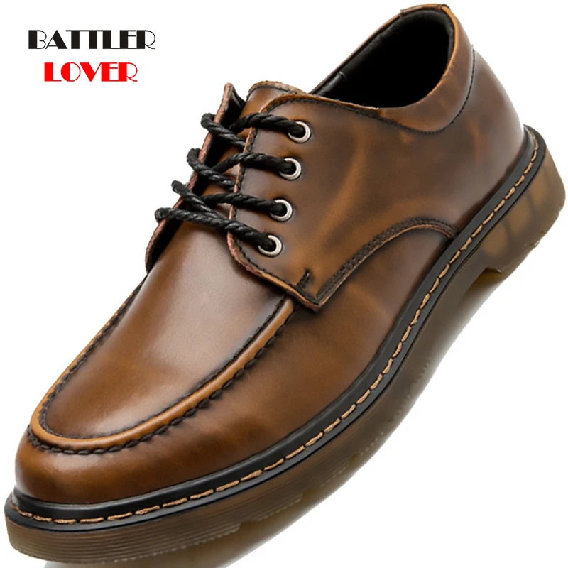 

Genuine Leather Shoes Men Luxury Brand Casual Fashion Steampunk Brogue Shoes for Male High Quality Business Footwear Hombre