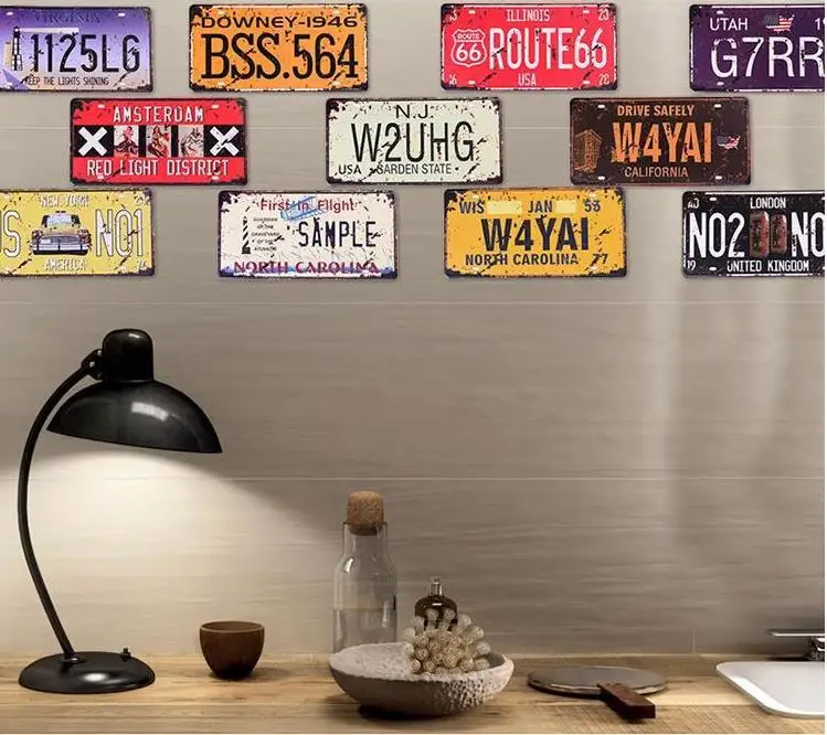 15*30 автомобильный номерной знак США винтажные металлические жестяные знаки