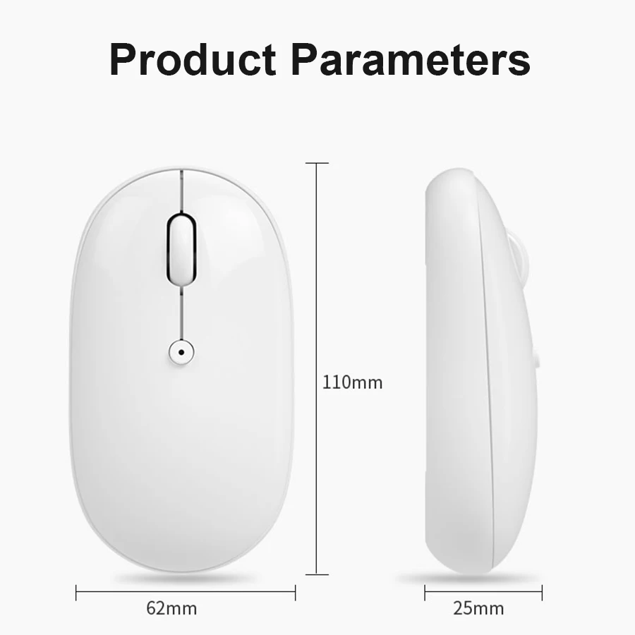 Красочная Bluetooth мини перезаряжаемая мышь Бесшумная игровая Ricaricabile для Macbook Lenovo