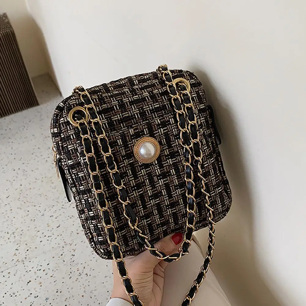 Ретро сумка с клапаном женская модная для монет и телефона кошелек плетеная