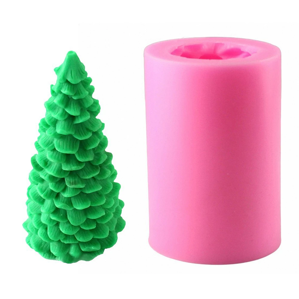 

DIY Christmas Tree Silicone Mold DIY Candle Soap Christmas Gift Making Cake Decorating Baking Tool for Party Festival Decoration
