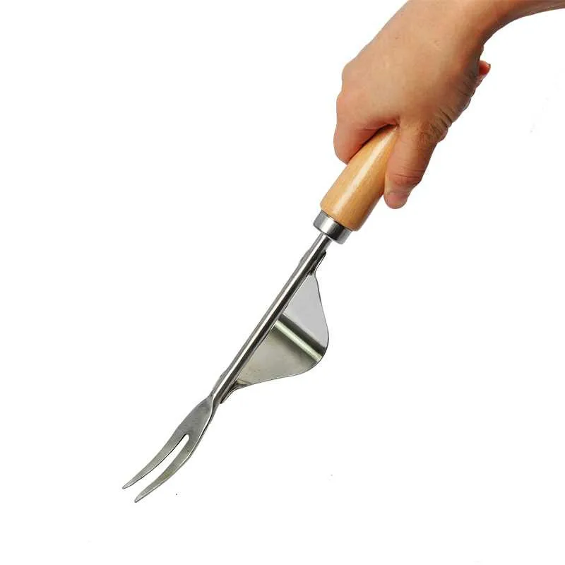 1 pcs Manual Weeder Fork Metal Hand Garden Wood Handle Digging Puller Weeding Tool Transplanting Tools | Инструменты