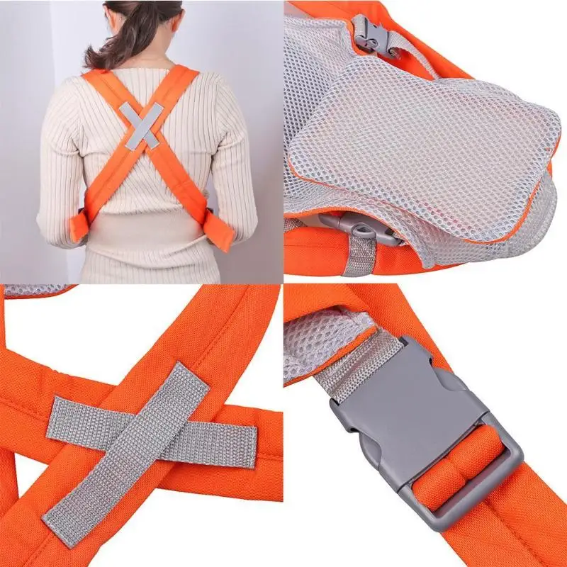 Portable Ergonomic Baby Carrier Backpack Sling Wrap Cotton Toddler Infant Newborn Supply Front Back Type Adjustable Safety Strap