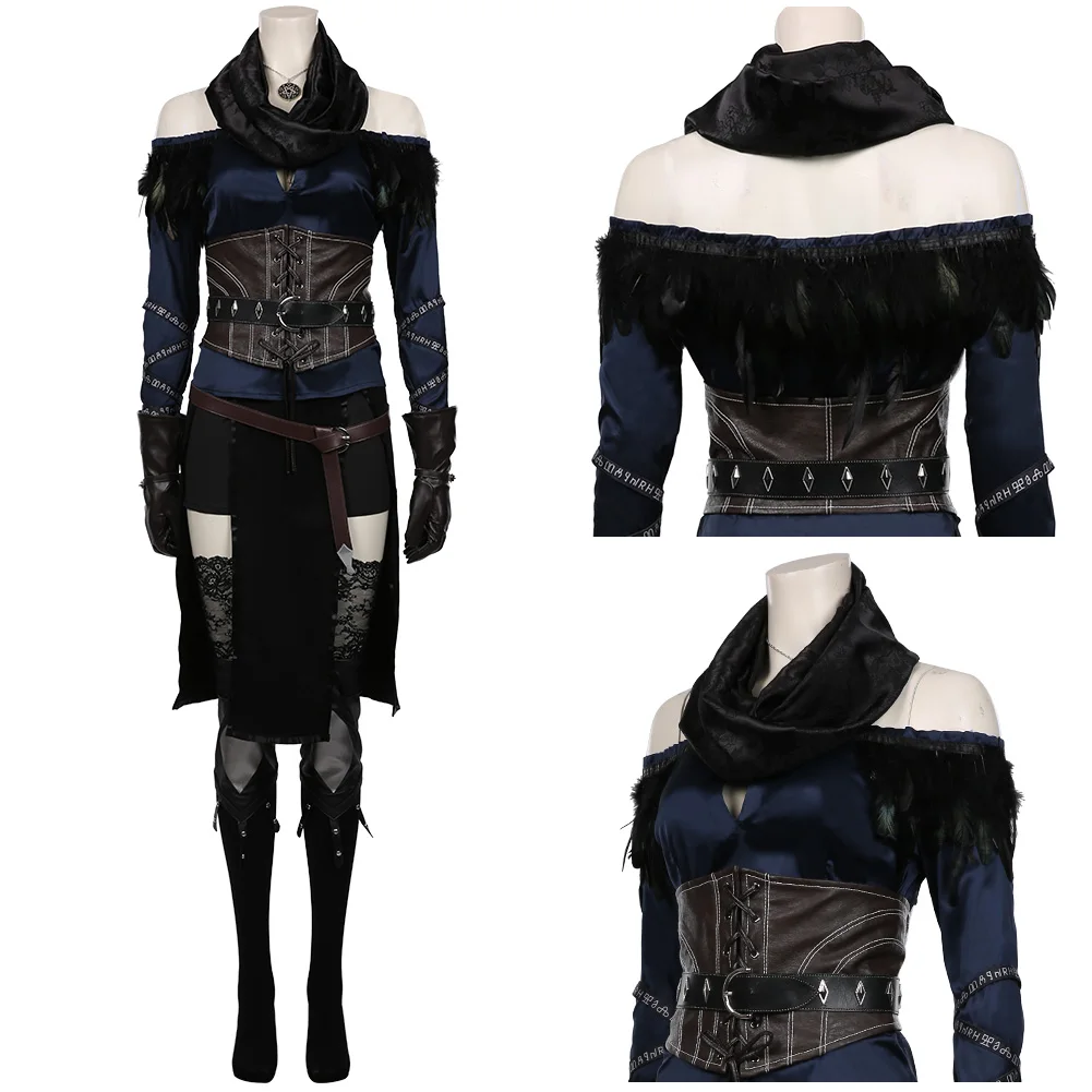 Костюм для косплея Yennefer топ юбка наряды карнавальный костюм на Хэллоуин - купить