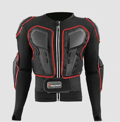 Red Black Мотоциклетная броня для мотокросса, внедорожных гонок, Байкерская эластичная одежда, защитное снаряжение, дышащие светоотражающие куртки, бронежилет - Цвет: Red Black