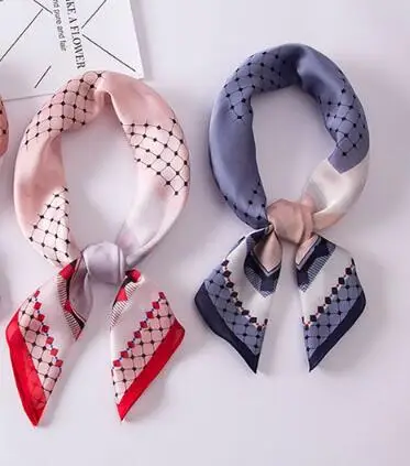 

Womens printing silk scarf small square scarf 2pairs