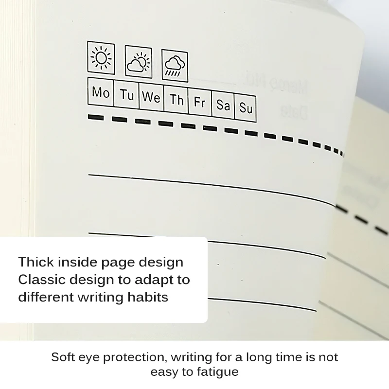 

Fine Paper A6 Notebooks Writing Note Diary Kawaii Stationery For Student School Office Supplies Weekly Planner Bookmark Band