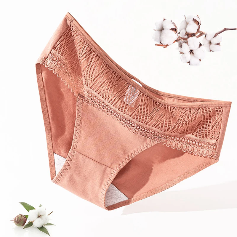 

CINOON Hot Sale Cotton Panties Mid-Waist Briefs Breathable Briefs Solid Color Underwear Sexy Hollow Out Female Lingeries