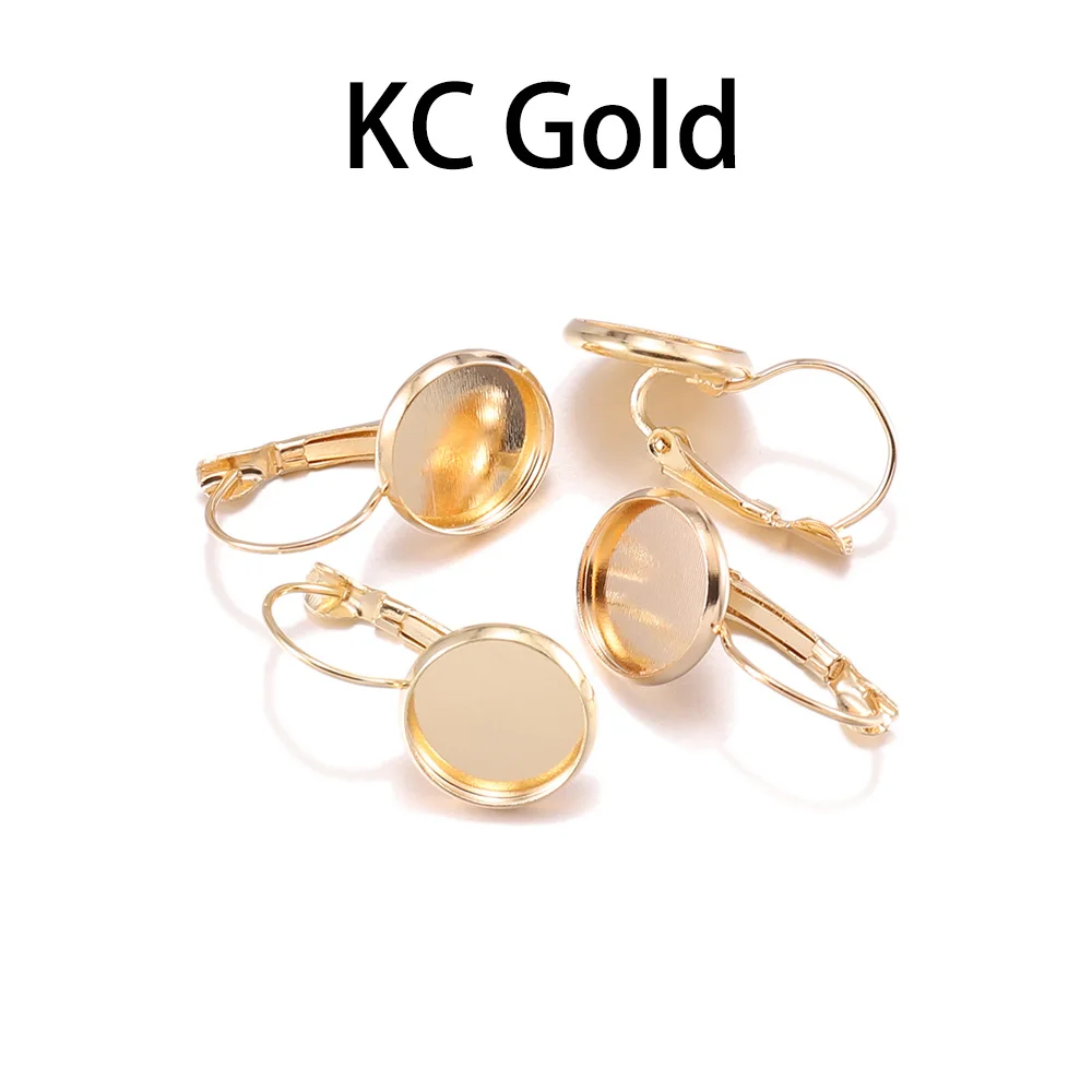 Круглая французская оправа кабошон серьга для сережки с пустым основанием камея