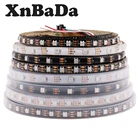 Светодиодная лента WS2812B, 5 в постоянного тока, 30607496144 светодиодовм, WS2812, чернаябелая печатная плата, IP306567, умный светодиодный светильник RGB, 145 м