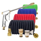 Расширяемый садовый шланг, шланг высокого давления для мойки автомобилей, водяной пистолет, гибкий портативный шланг для полива дома и сада, водяной пистолет высокого давления