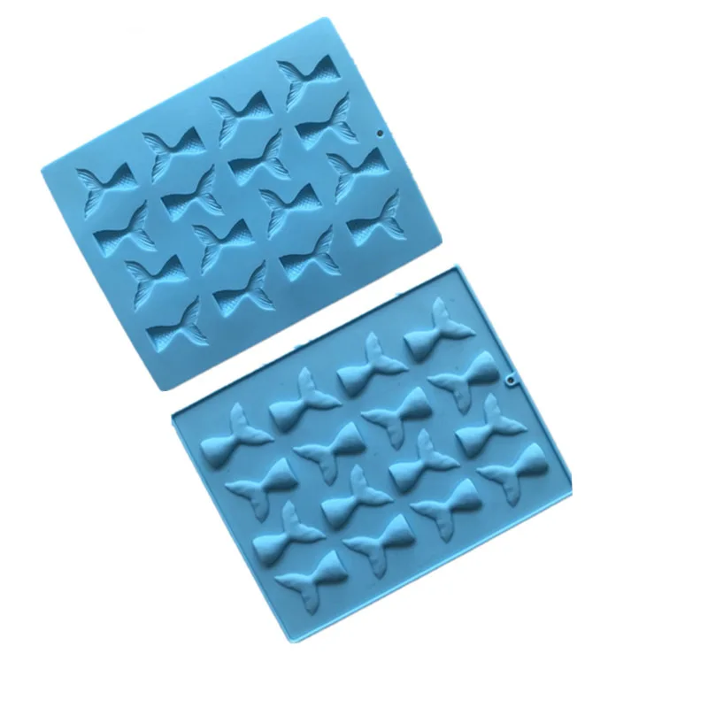 16 полостей Новая креативная силиконовая форма для шоколада рыбий хвост