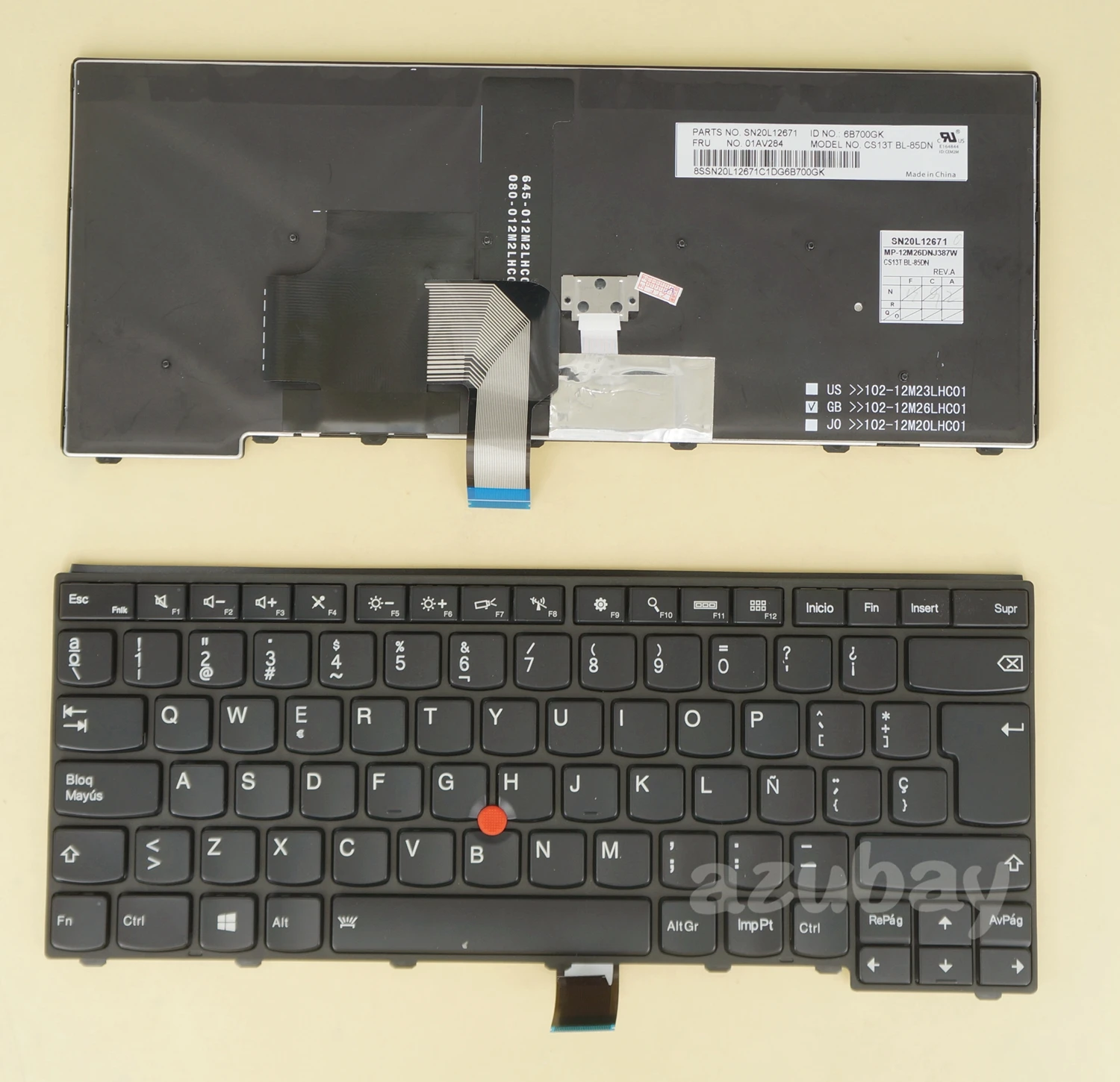 

Spanish SP Keyboard for Lenovo Thinkpad T440 T440P T440S T431S T450 T450S T460 04X0111 01AX320 00HW847 04X0149, Backlit