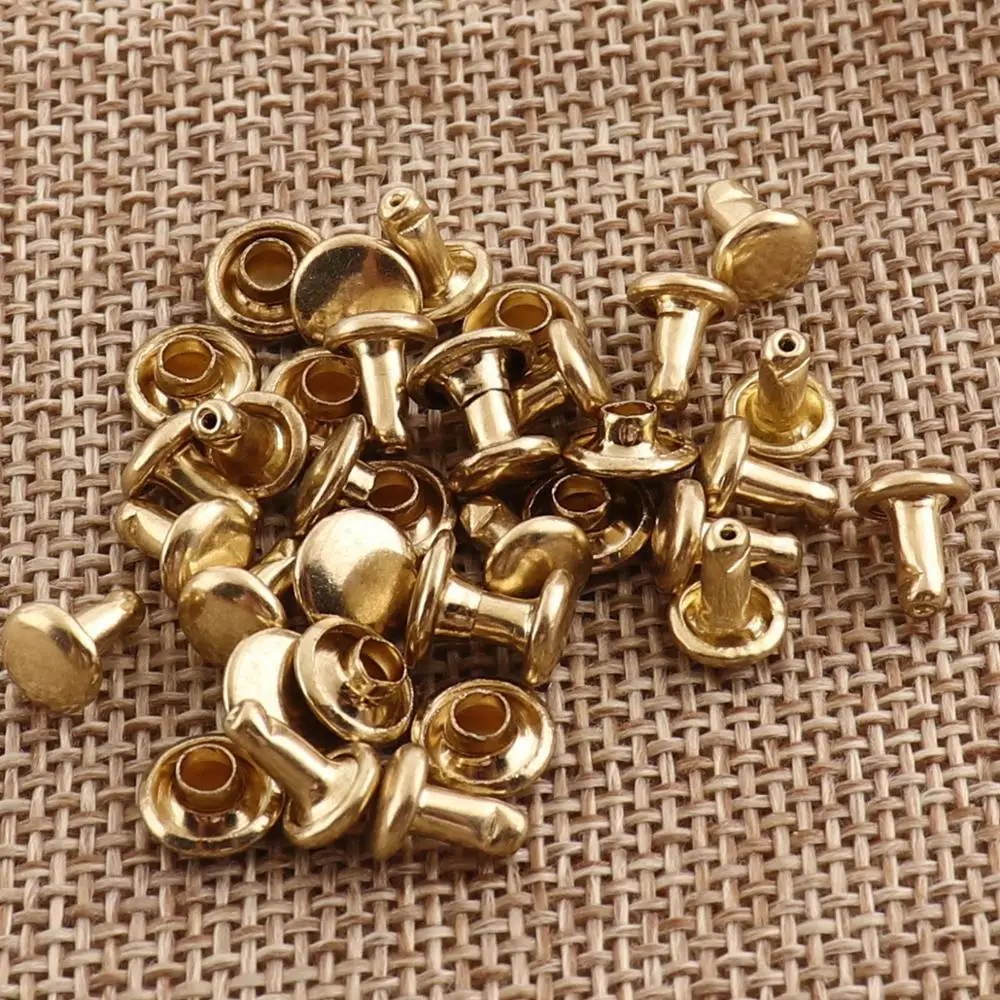 100 двуспальные комплекты Кепки заклепки золото/античная бронза купол