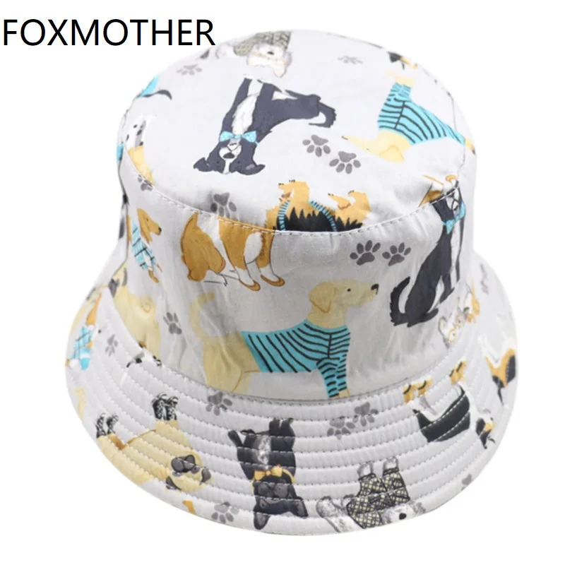 FOXMOTHER Новая модная бейсболка Милая серая собачья лапа с принтом Панамы кепки