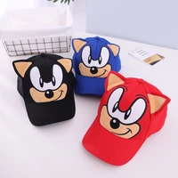 japanese anime sonic game action figures toys childrens baseball cap for girls boy sunscreen baby sport hat kid gift toy