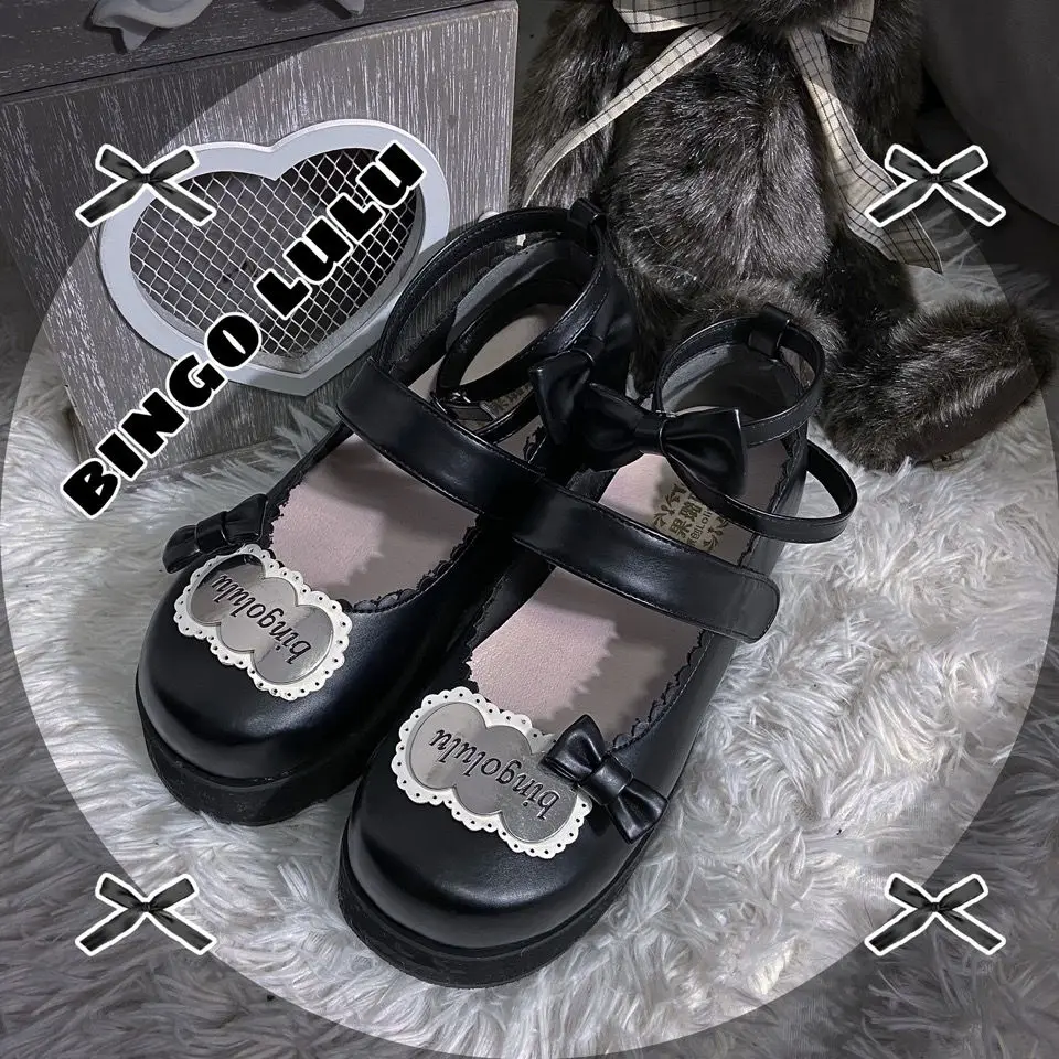 

shoes on heels Lolita platform shoes 2022 women Japanese JK uniform Mary Jane Shoes Vintage Girls High Heel College Student shoe