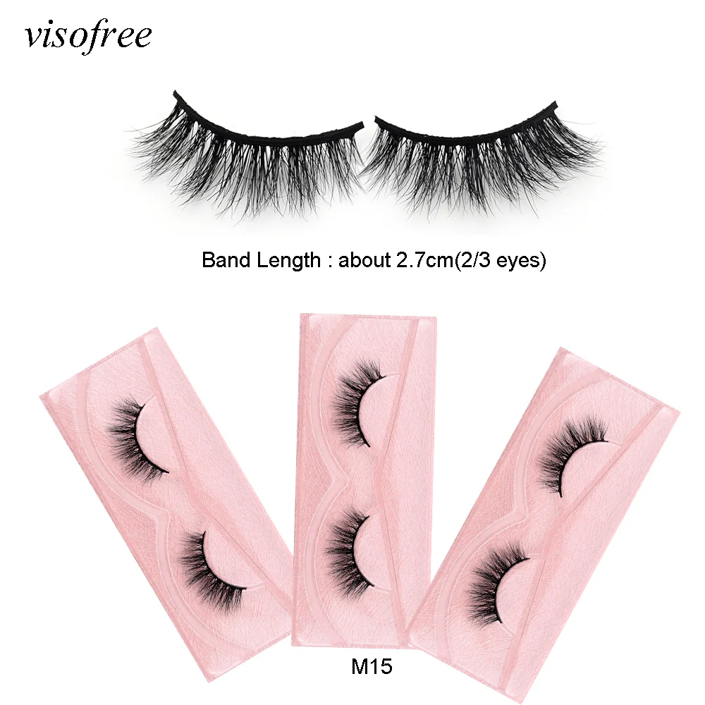 Visofree 3D норковые ресницы 100% без жестокости перекрестные пушистые пикантные
