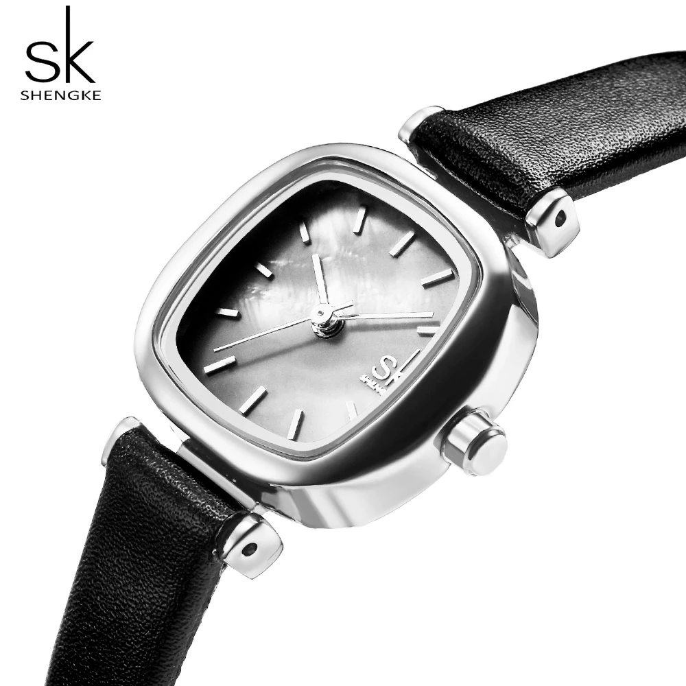 Shengke SK повседневные женские часы кожаные женские часы кварцевые наручные часы Relogio Feminino Bayan Kol Saati подарок